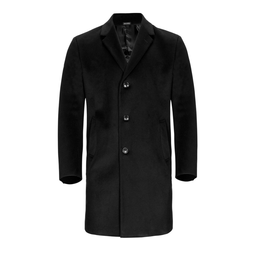 NAUTICA WOOL BLEND BLACK TOPCOAT SIZE XL